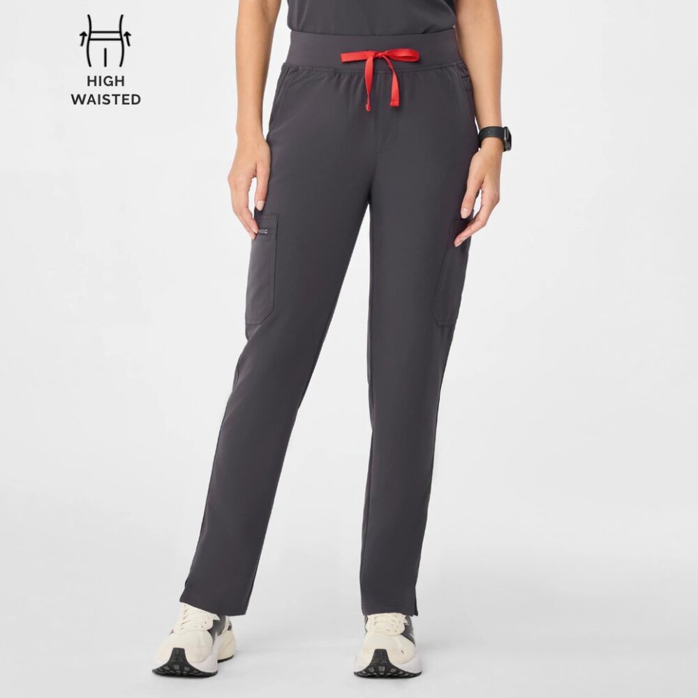 Charcoal Yola High Waisted - Skinny Scrub Pants
